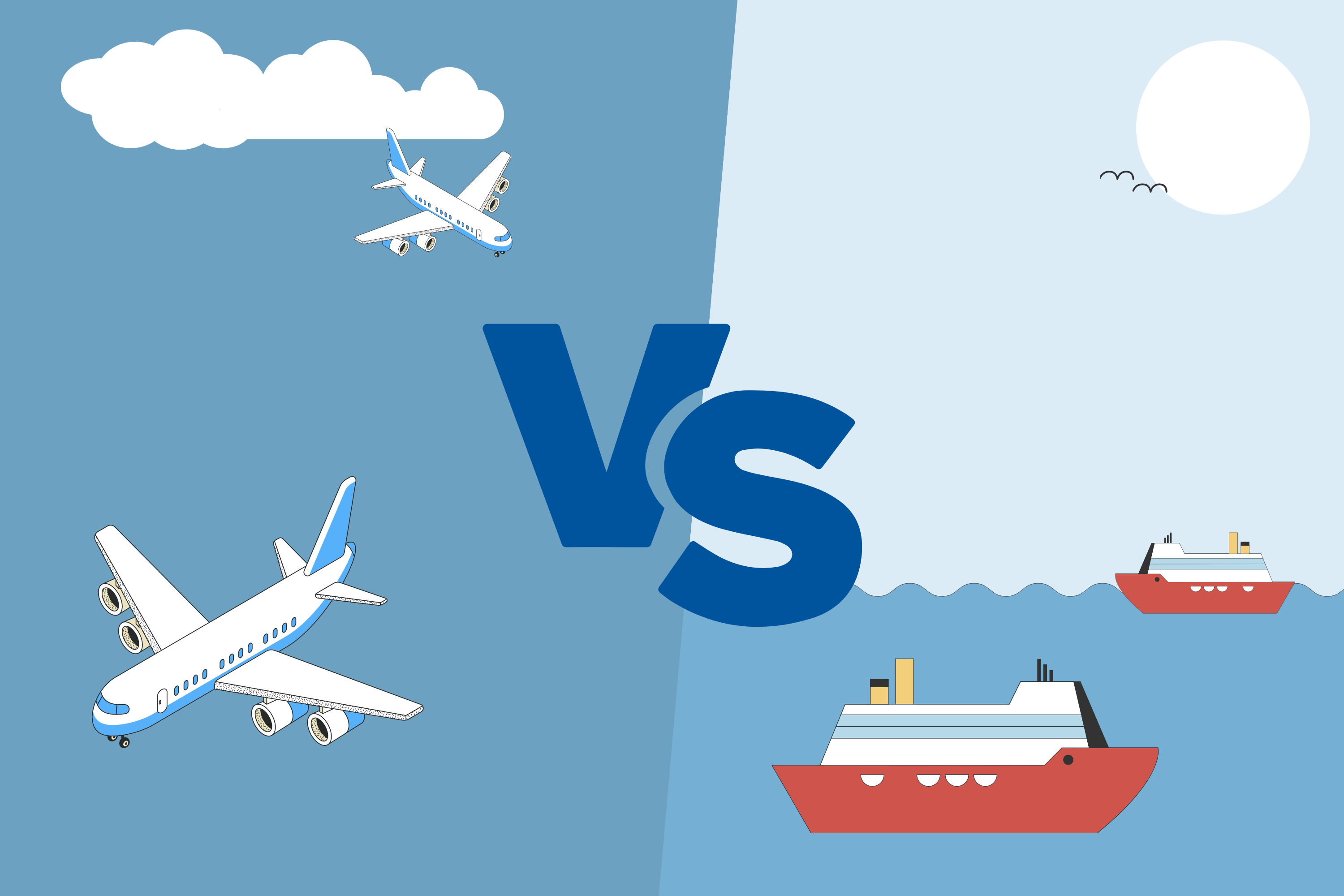 Ferry vs. avión: 7 razones para viajar por mar