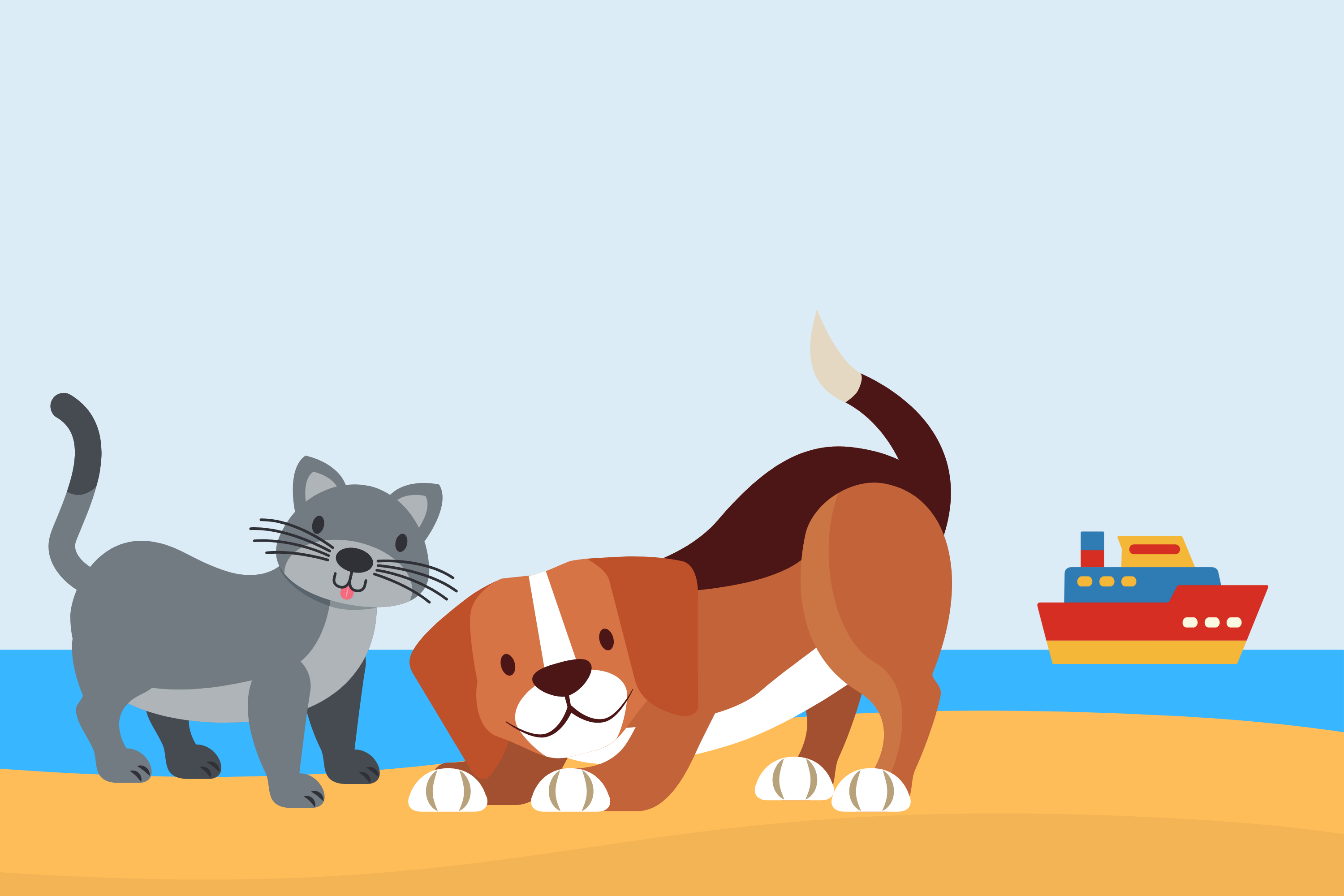 El transporte de animales de compañía en los ferrys